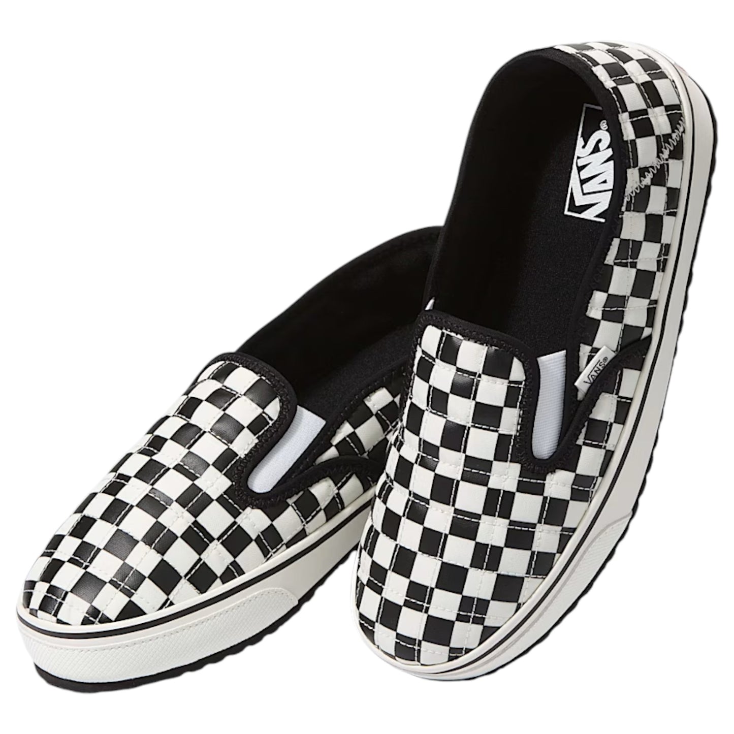 Mens Vans Slip-Er 2 Checkerboard Shoes Black/White
