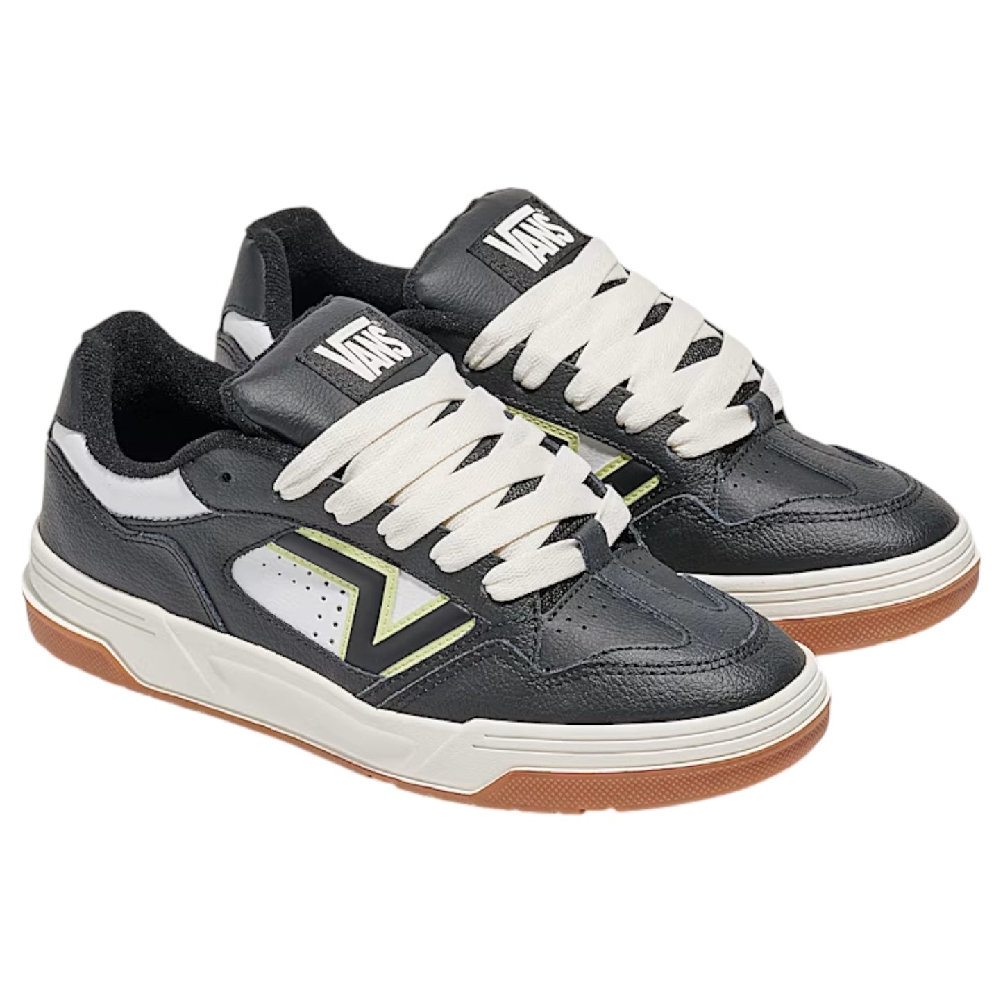 Mens Vans Upland Shoes Black/Lime