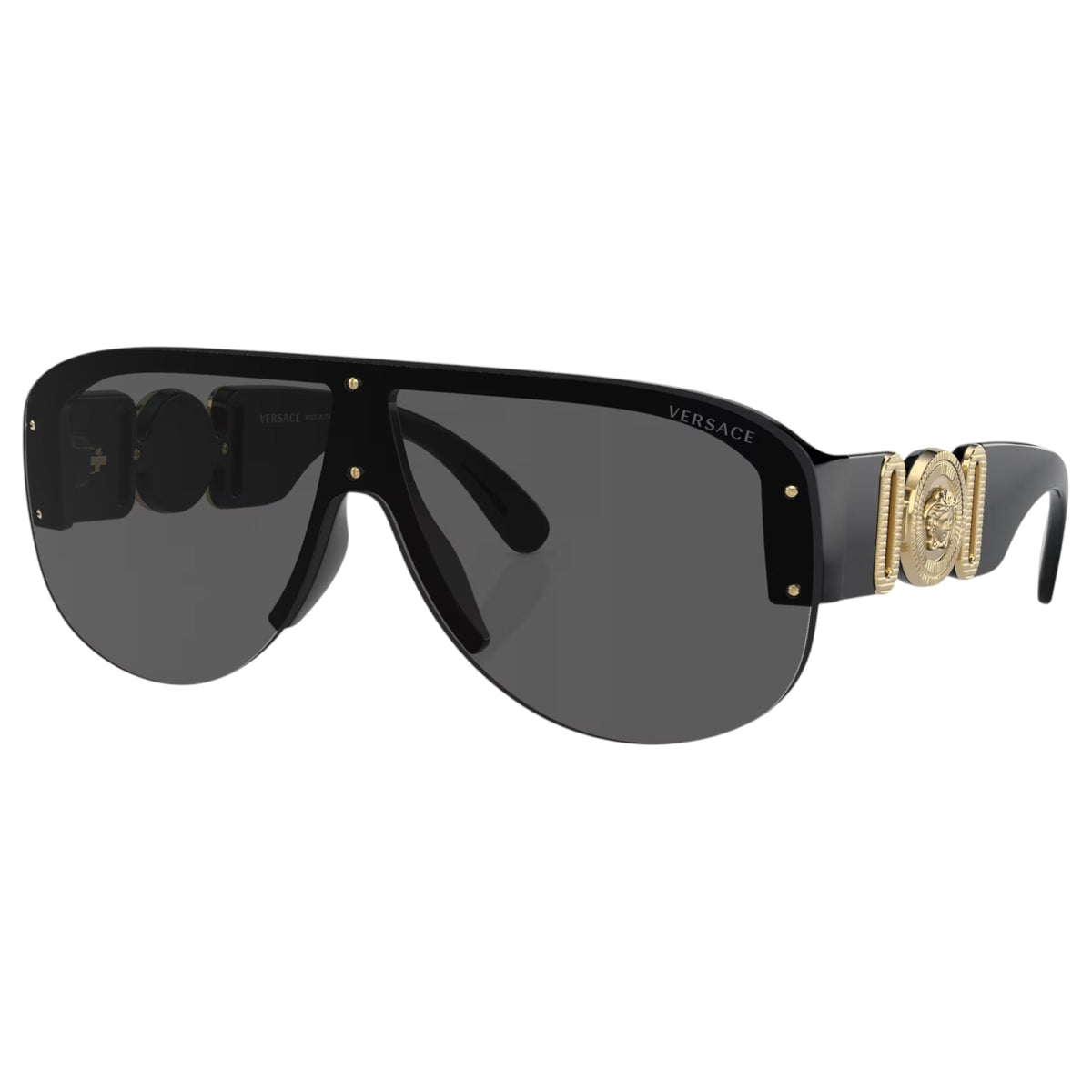 Mens Versace VE4391 Sunglasses Black/Dark Grey