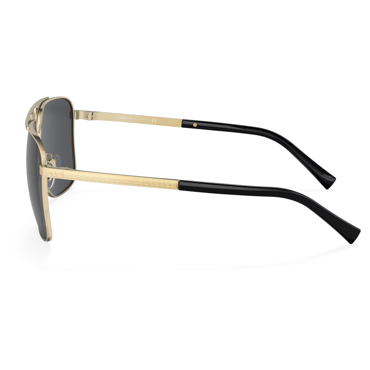 Mens Versace VE2238 Sunglasses Gold Matte Black/Dark Grey