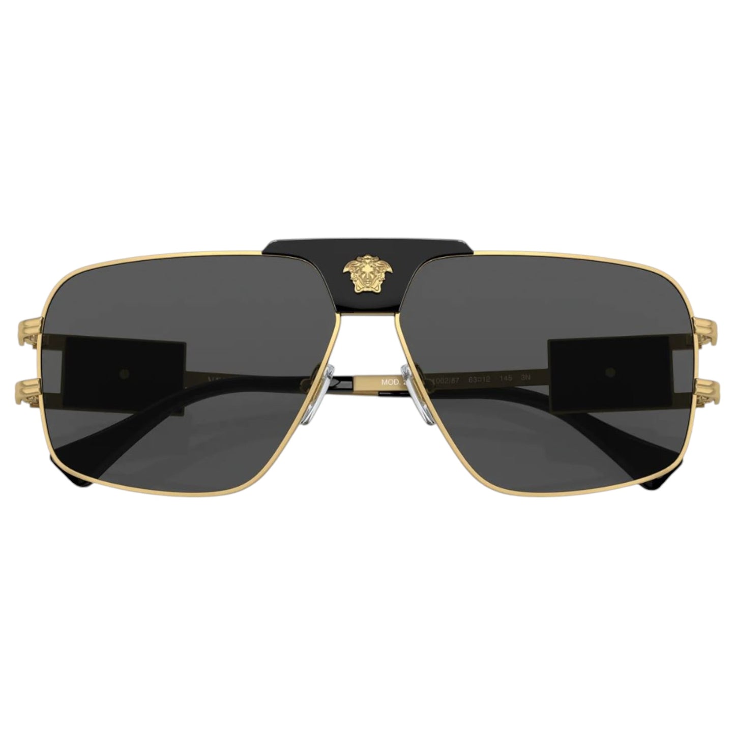 Mens Versace VE2251 Sunglasses Black Gold/Dark Grey