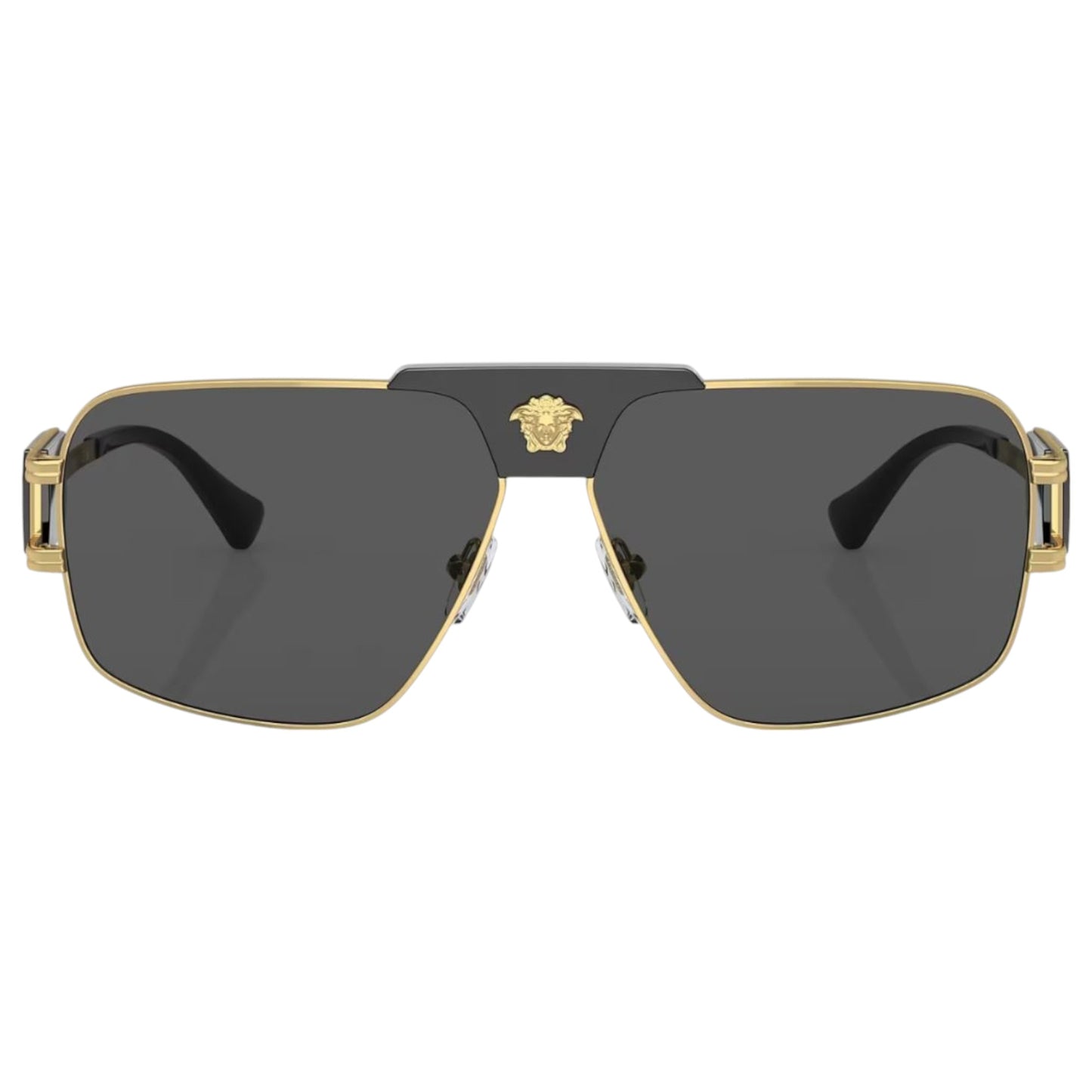 Mens Versace VE2251 Sunglasses Black Gold/Dark Grey