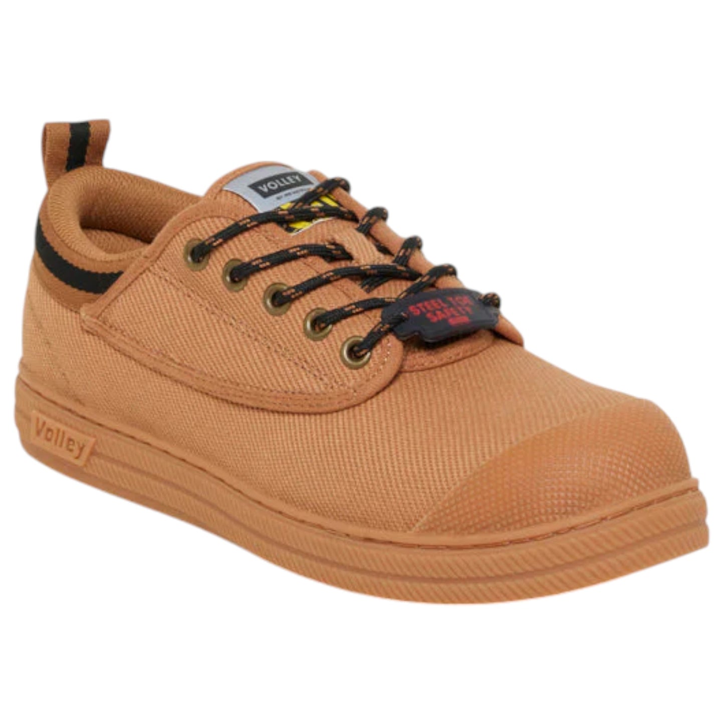 Mens Volley Safety Steel Cap Shoes Tan