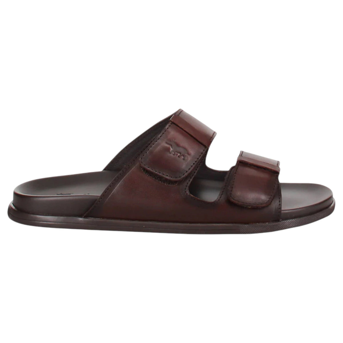 Mens Wild Rhino Acton Leather Sandals Brown