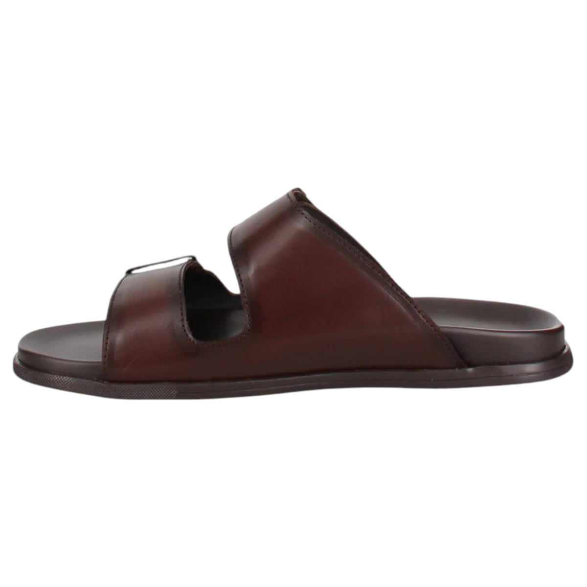 Mens Wild Rhino Acton Leather Sandals Brown