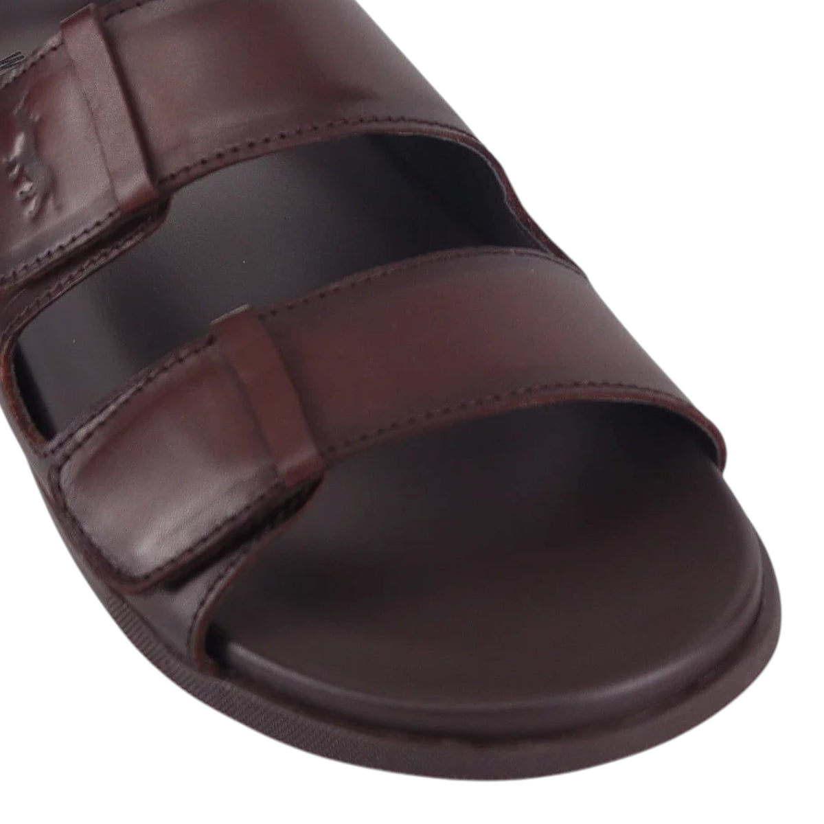 Mens Wild Rhino Acton Leather Sandals Brown