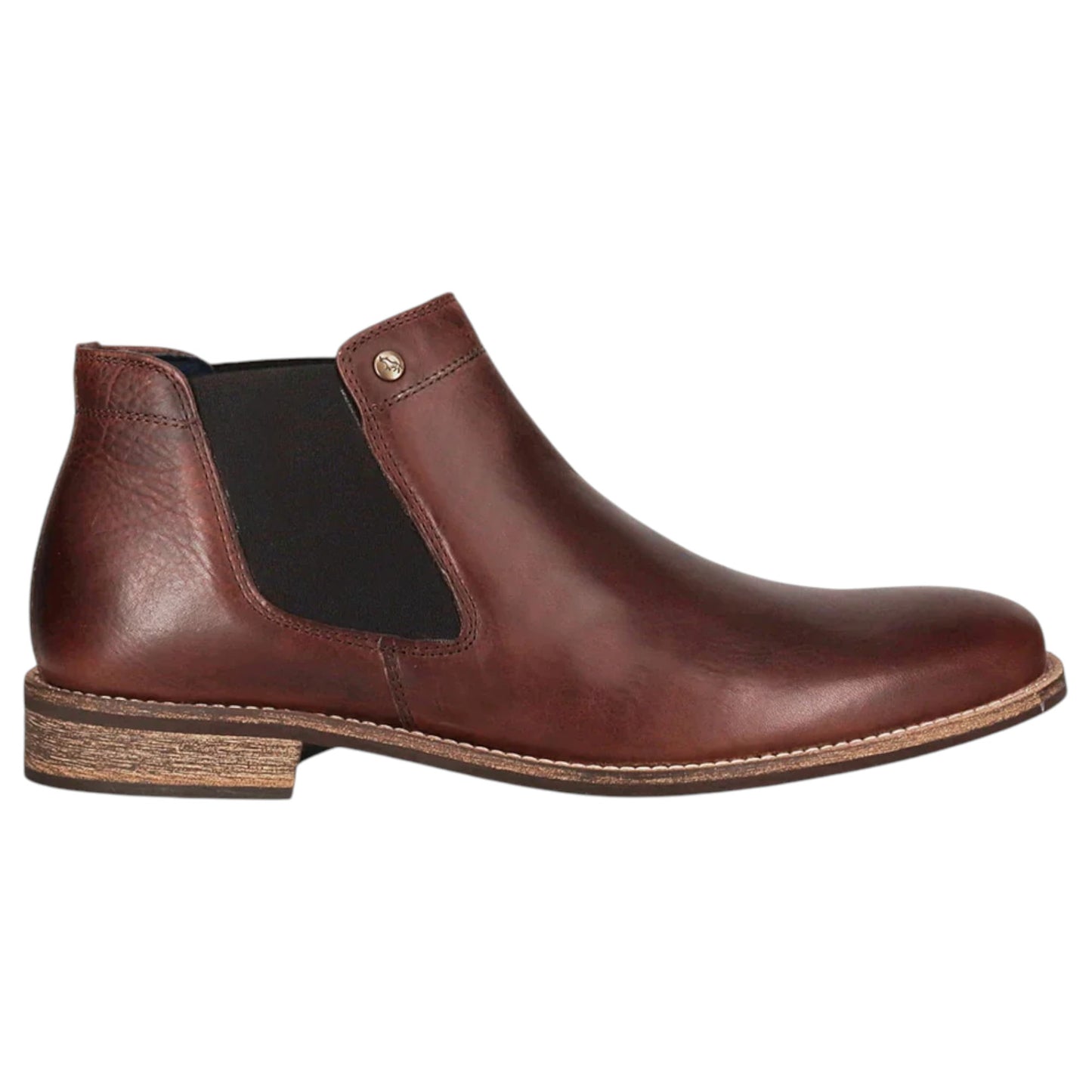 Mens Wild Rhino Drake Formal Dress Work Boots Dark Brown