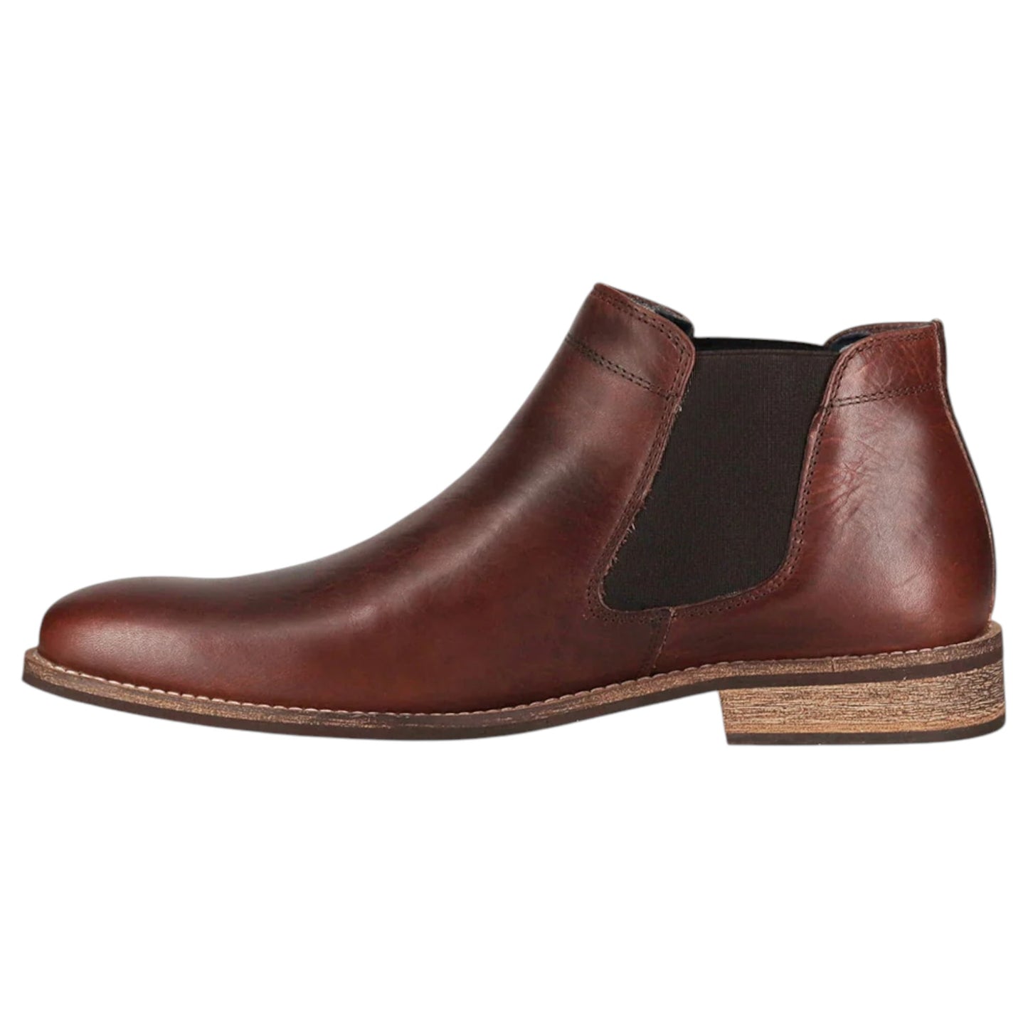 Mens Wild Rhino Drake Formal Dress Work Boots Dark Brown