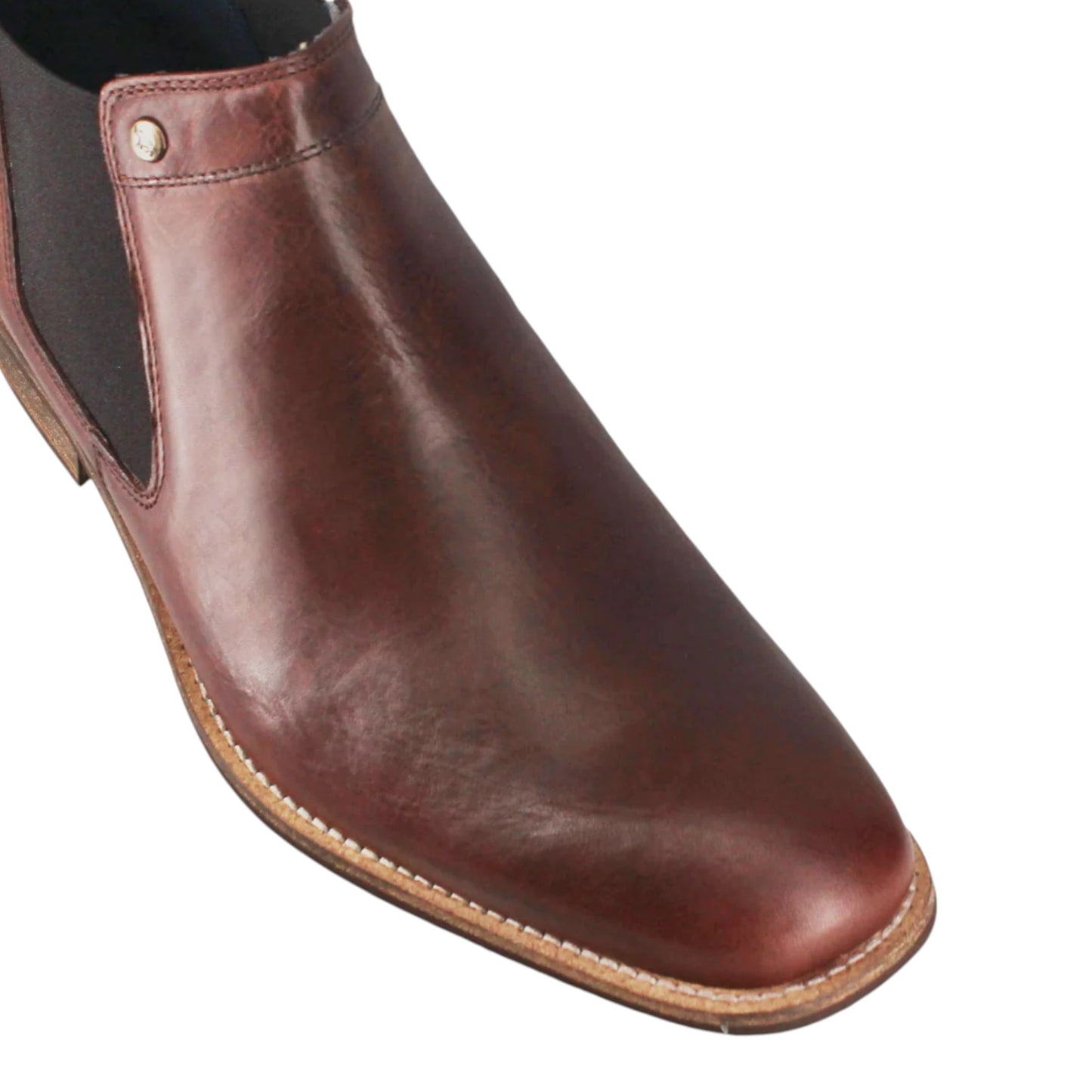 Mens Wild Rhino Drake Formal Dress Work Boots Dark Brown