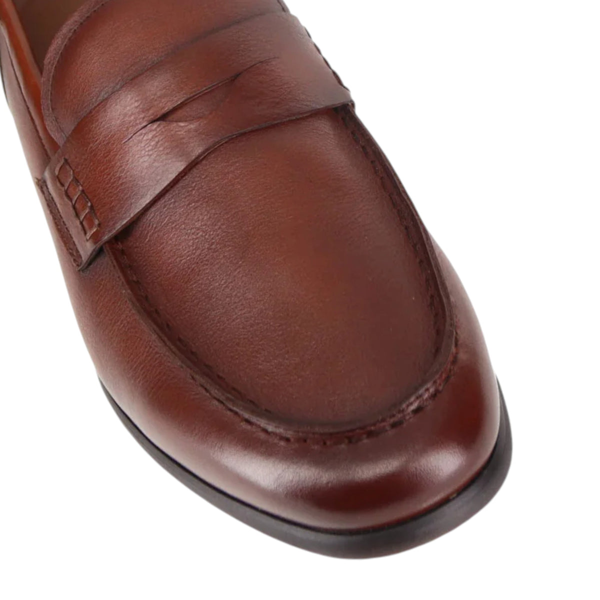 Mens Wild Rhino George Loafers Shoes Cognac