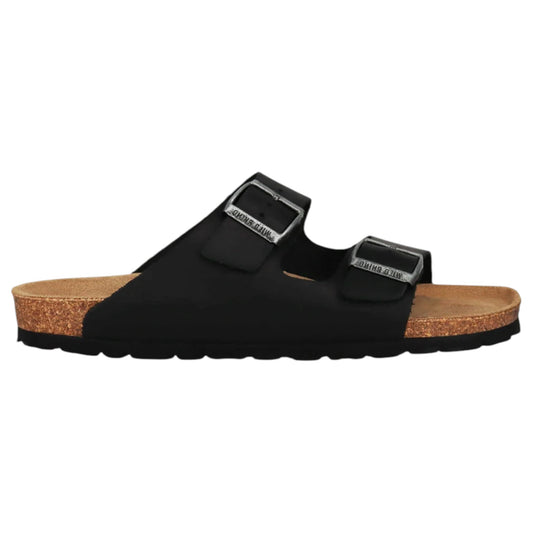 Mens Wild Rhino Mannix Leather Sandals Black