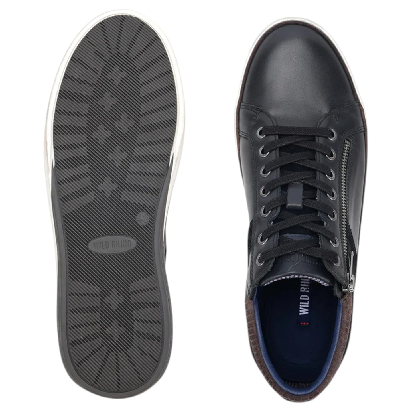 Mens Wild Rhino Whistle Black Casual Sneaker