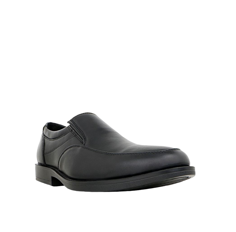 Mens Woodlands Fjords Black Slip On Dress Formal Work Shoes