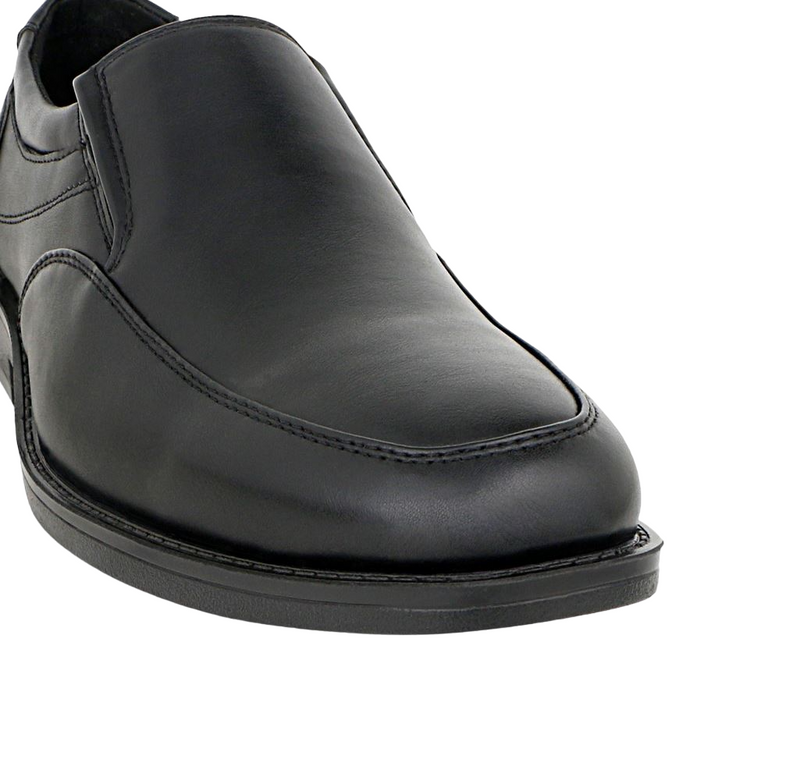 Mens Woodlands Fjords Black Slip On Dress Formal Work Shoes