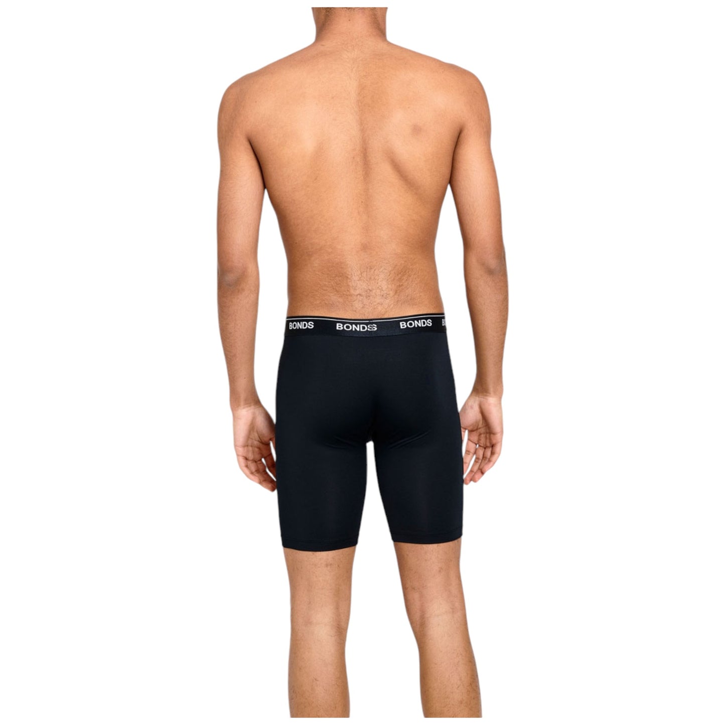 Mens Bonds Microfibre Guyfront Long Trunks Underwear Black