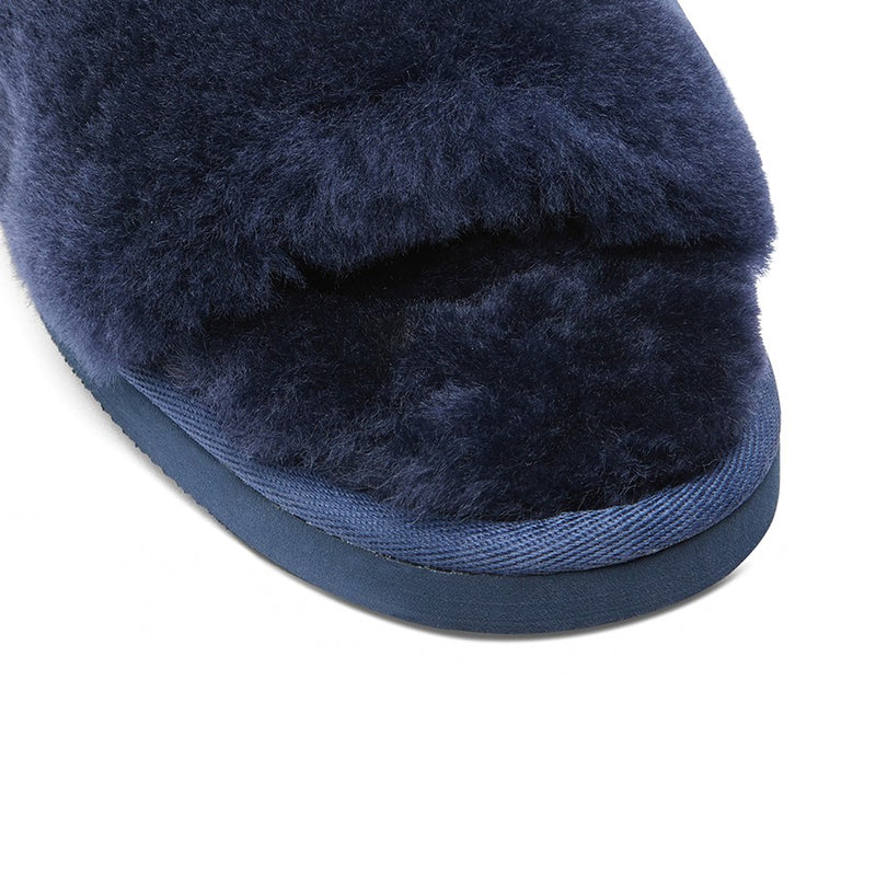 Womens Hush Puppies Lust Slippers Warm Winter Slip On Shoes Midnight