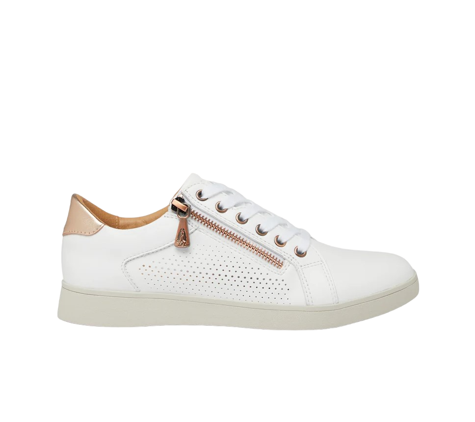 Womens Hush Puppies Mimosa Perf Shoes White/Copper