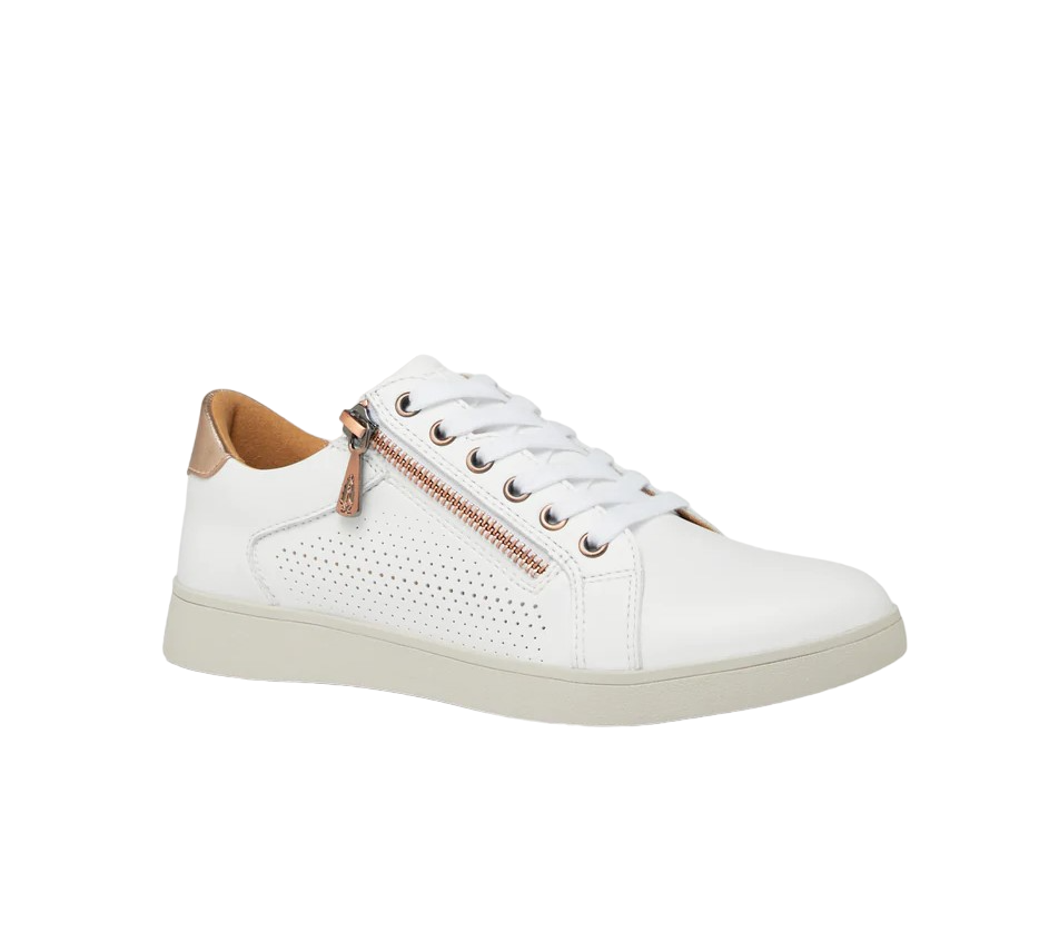 Womens Hush Puppies Mimosa Perf Shoes White/Copper