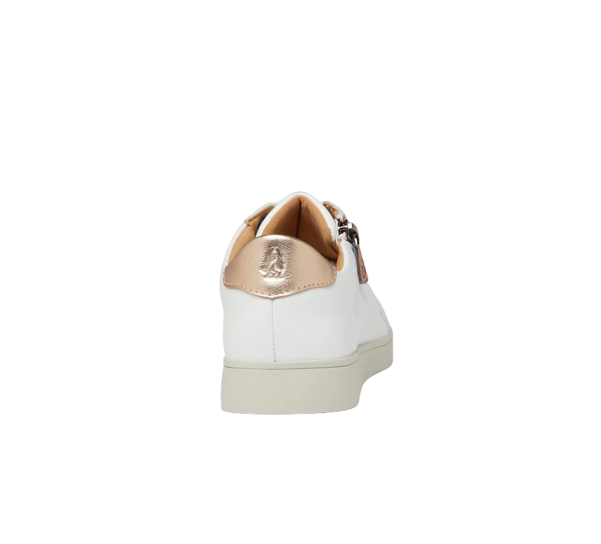 Womens Hush Puppies Mimosa Perf Shoes White/Copper