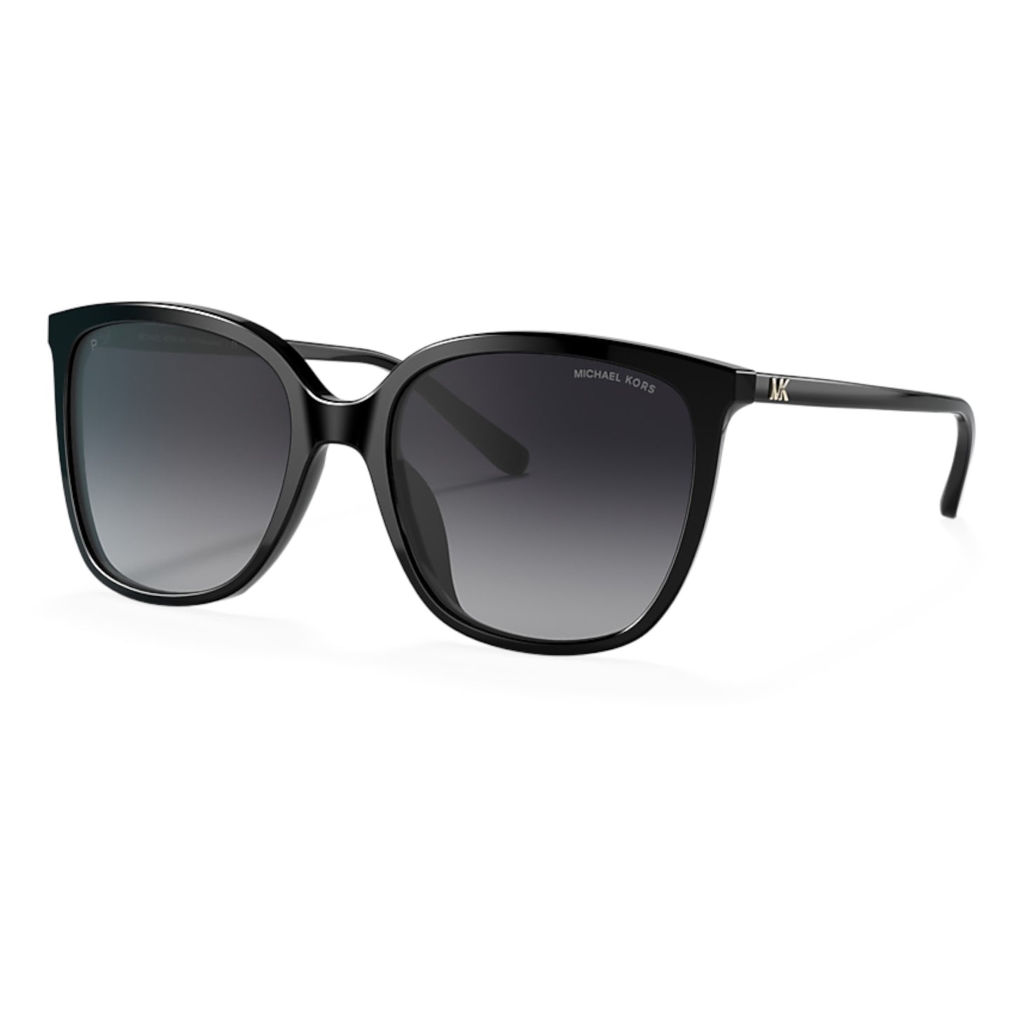 Women Michael Kors Mk2137u 3005T3 Black Square Dark Grey Polarized Sunglasses