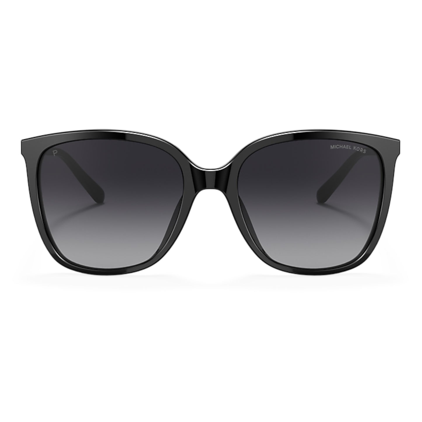 Women Michael Kors Mk2137u 3005T3 Black Square Dark Grey Polarized Sunglasses