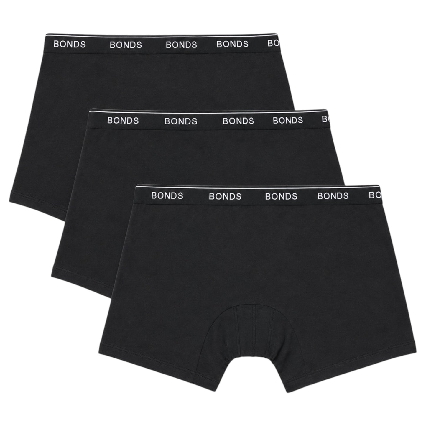 3 Pack Mens Guyfront Luxe Mid Trunk Underwear Black