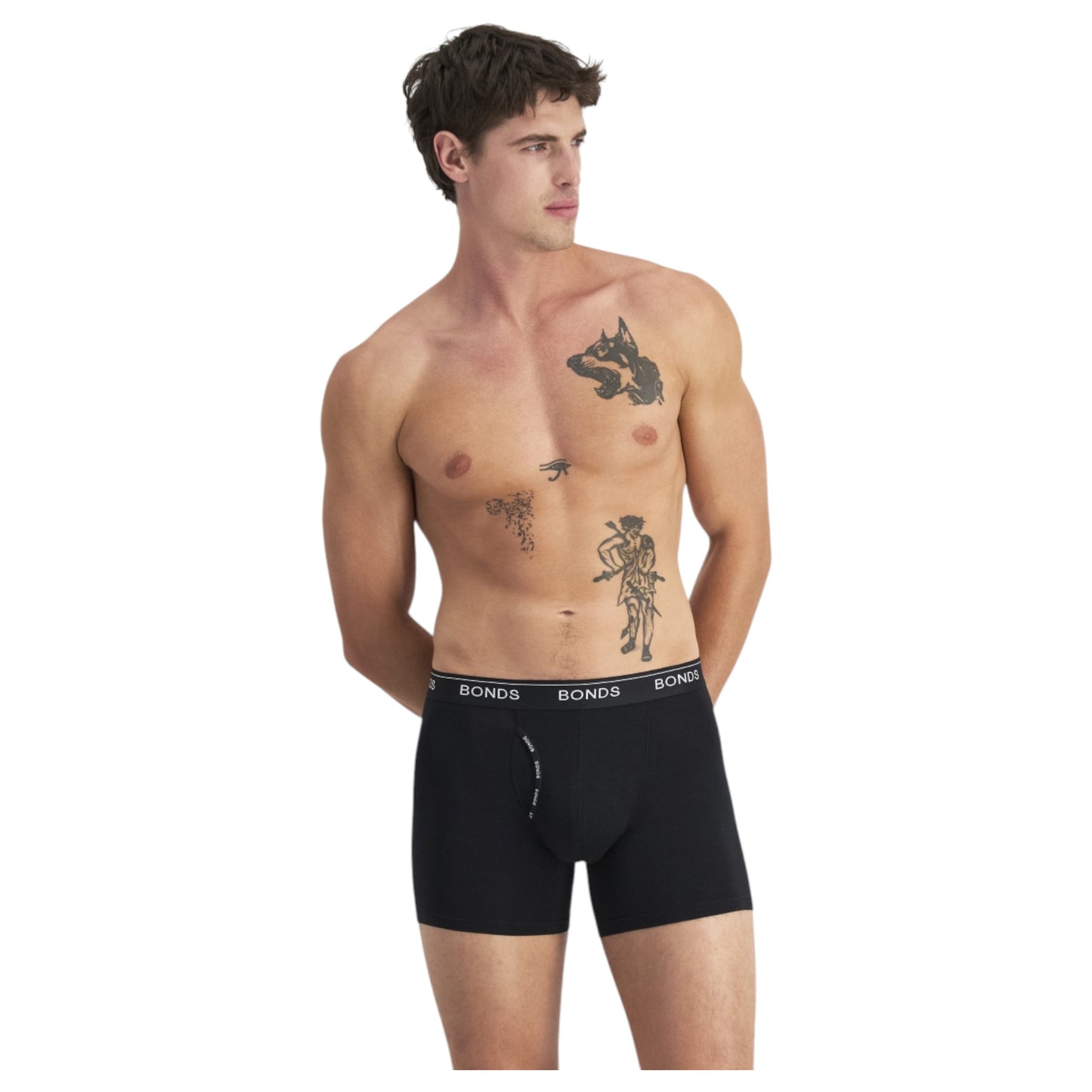 3 Pack Mens Guyfront Luxe Mid Trunk Underwear Black
