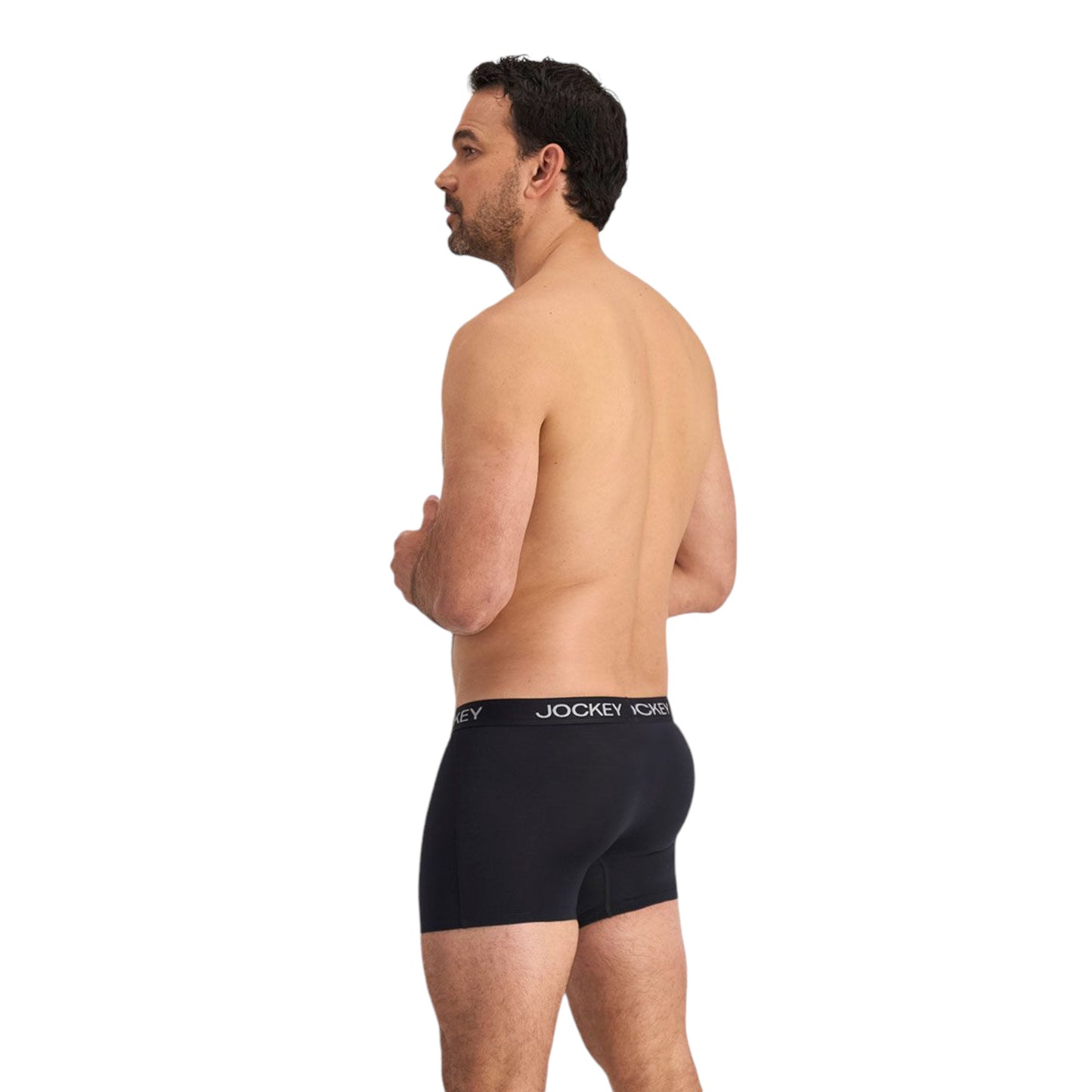 Mens Jockey Chafe Proof Pouch Trunks Underwear Black