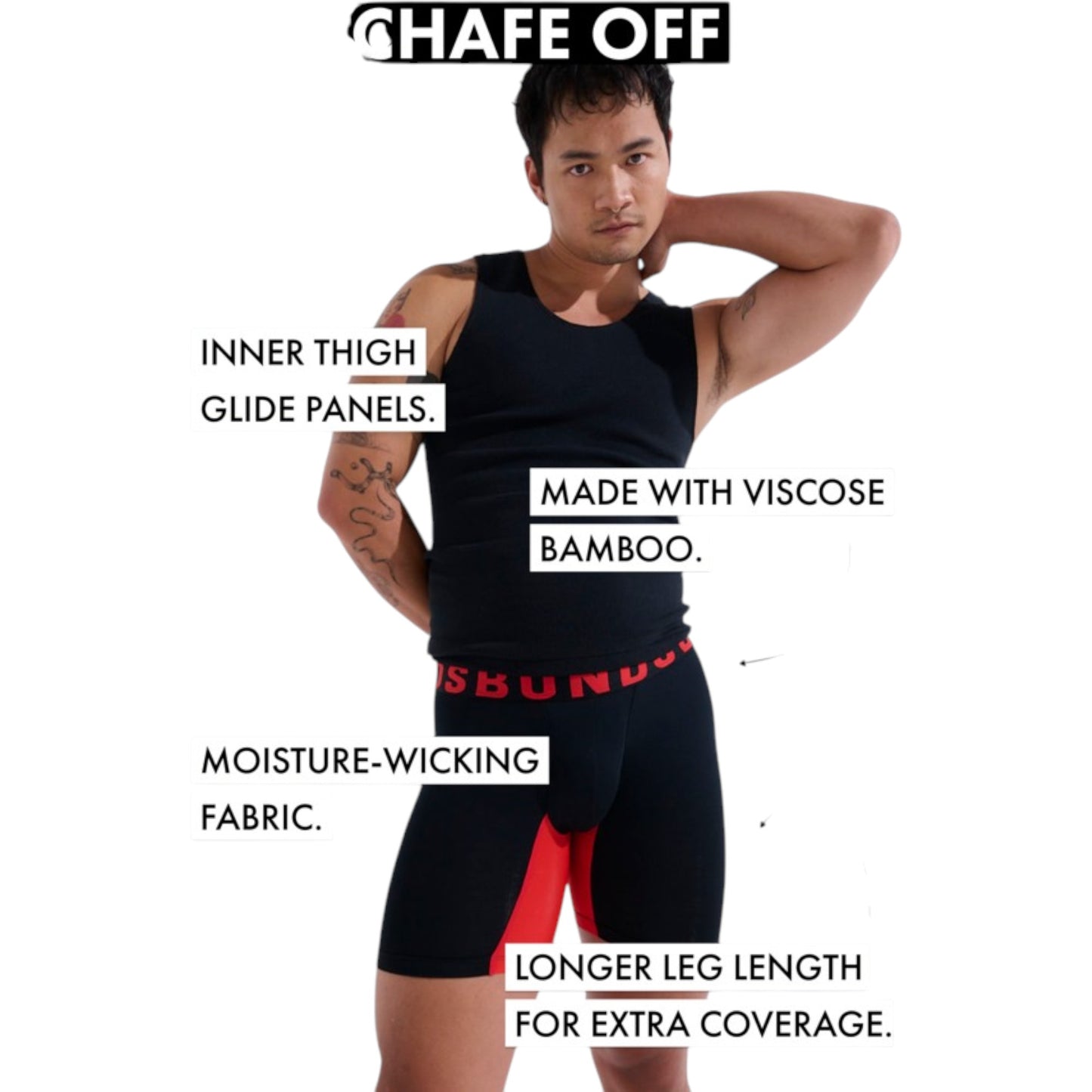 2 Pack Mens Bonds Chafe Off Trunks Underwear Multi