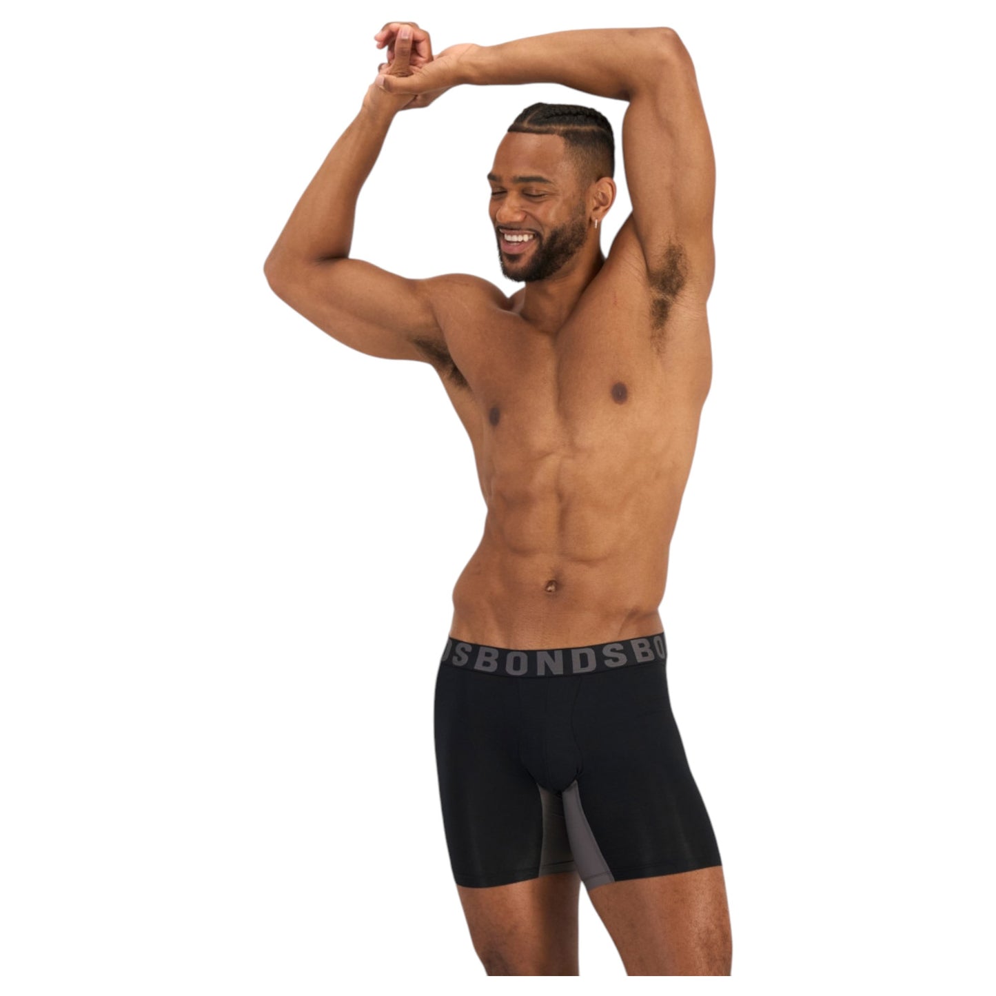 2 Pack Men Bonds Chafe Off Trunks Black