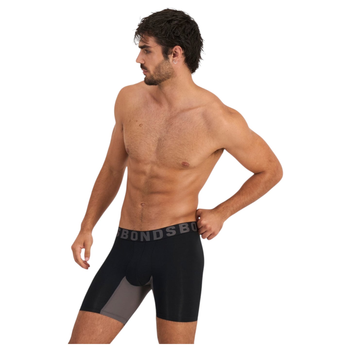 2 Pack Men Bonds Chafe Off Trunks Black