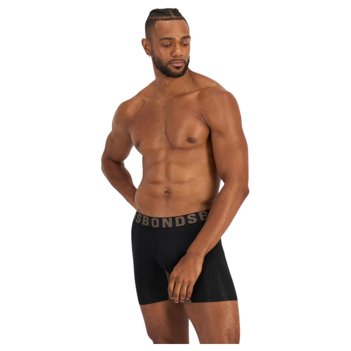 2 Pack Men Bonds Chafe Off Trunks Black