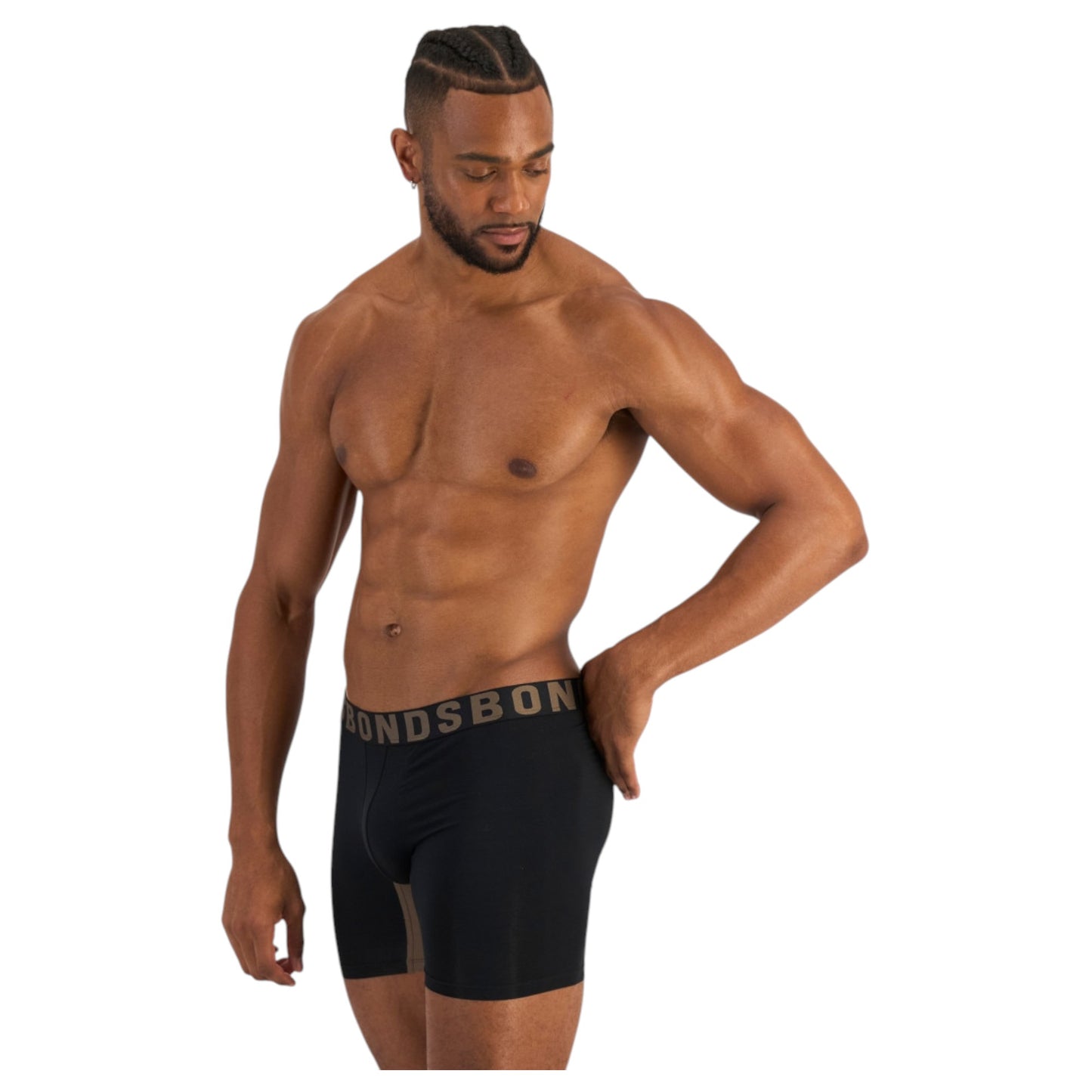 2 Pack Men Bonds Chafe Off Trunks Black
