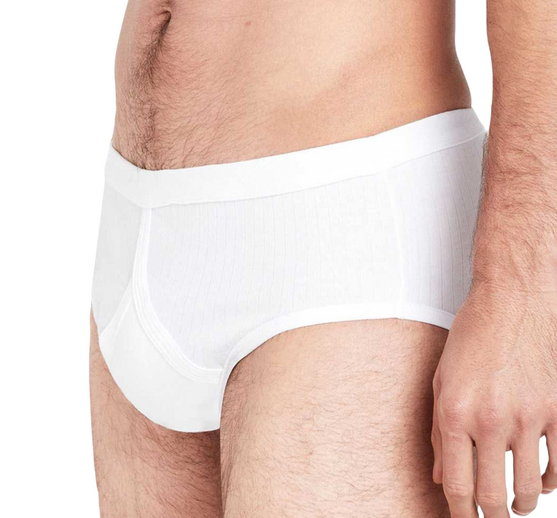 15 X Jockey Mens Y-Front Rib Brief Underwear - White