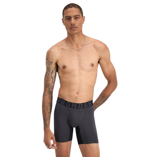 Mens Bonds Chafe Off Trunks Underwear Charcoal