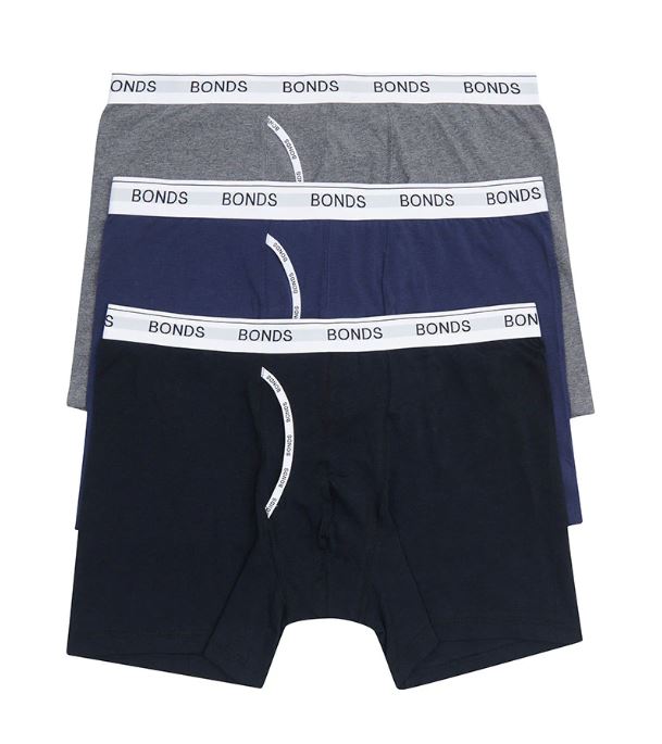 3 Pack X Bonds Mens Guyfront Mid Trunks Underwear - 01K