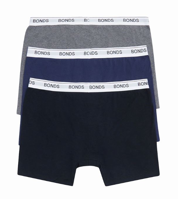 3 Pack Mens Bonds Guyfront Mid Trunks Underwear Multi