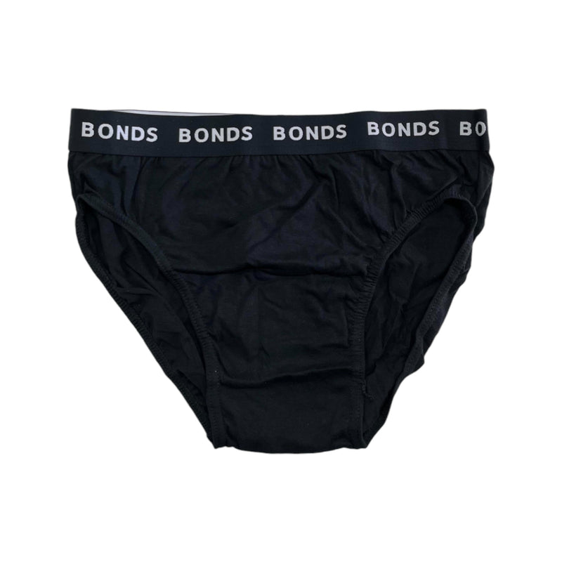 3 x Mens Bonds Everyday Value Briefs Black/ Navy/ Dark Brown Underwear