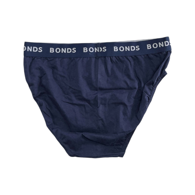 3 x Mens Bonds Everyday Value Briefs Black/ Navy/ Dark Brown Underwear