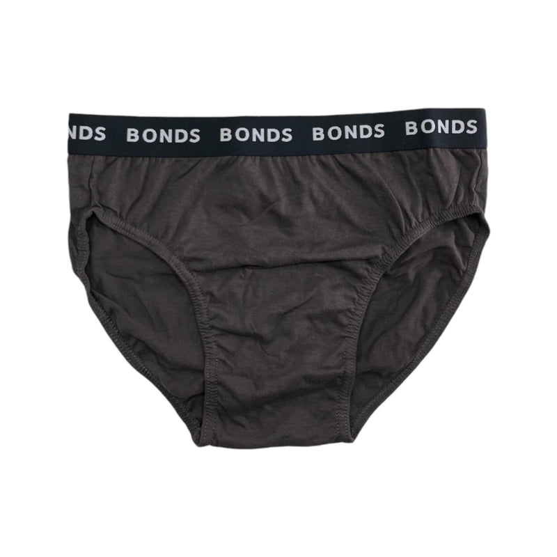 3 x Mens Bonds Everyday Value Briefs Black/ Navy/ Dark Brown Underwear