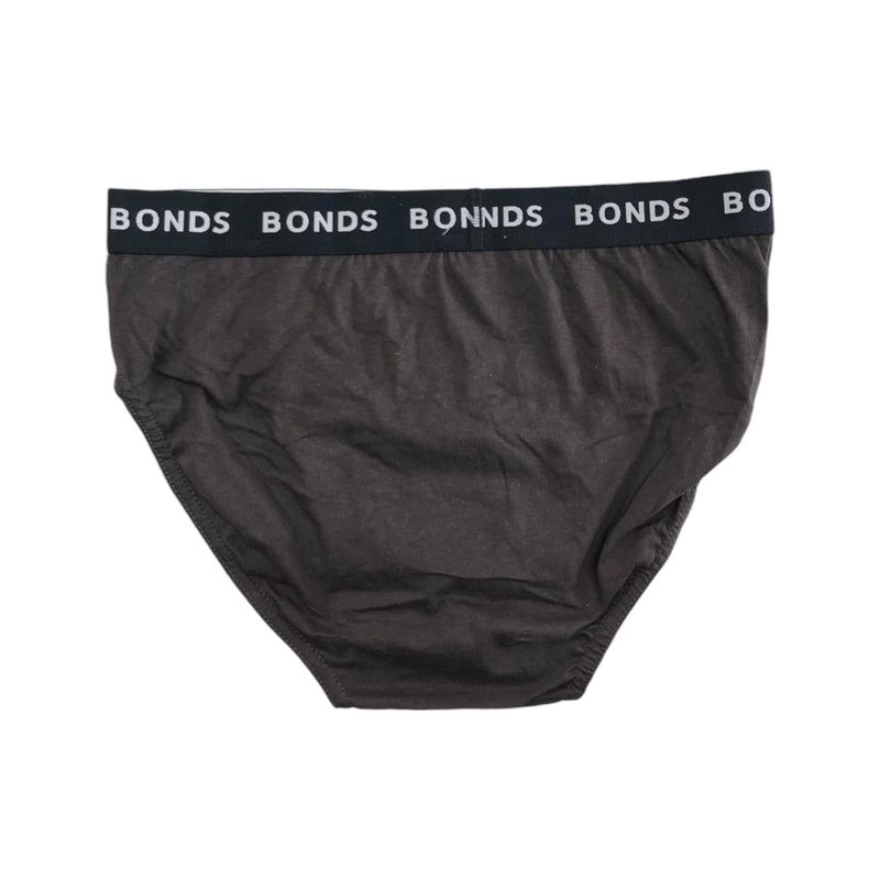 3 x Mens Bonds Everyday Value Briefs Black/ Navy/ Dark Brown Underwear