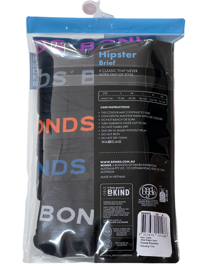 5 x Pairs Bonds Mens Hipster Brief Underwear Assorted 06K Pack
