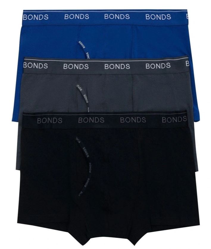 3 Pack X Bonds Mens Guyfront Luxe Trunk Underwear - 11K