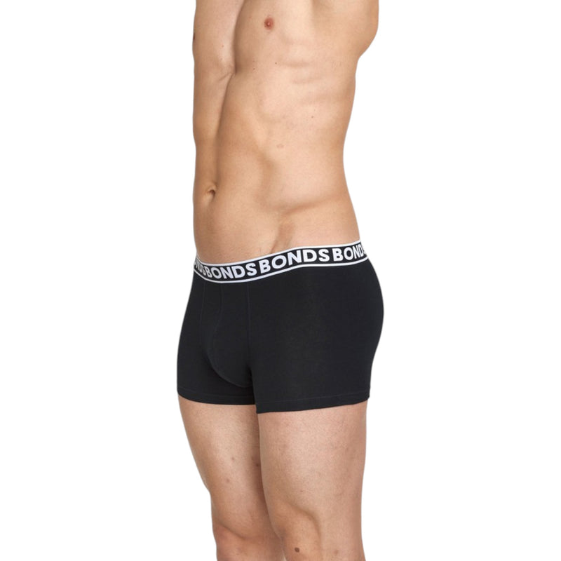 2 x Bonds Mens Everyday Faves Trunks Black Underwear