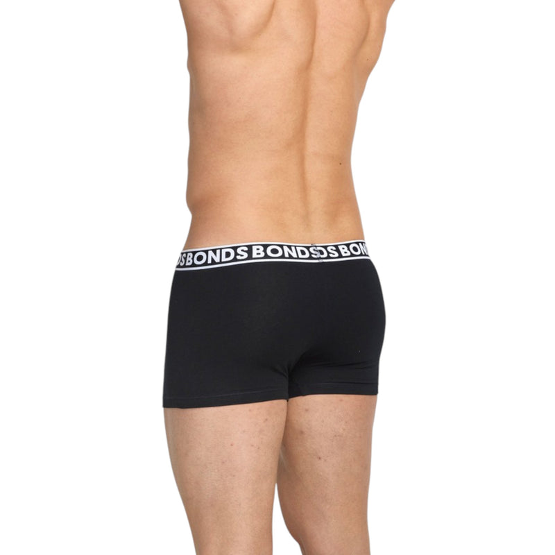 2 x Bonds Mens Everyday Faves Trunks Black Underwear