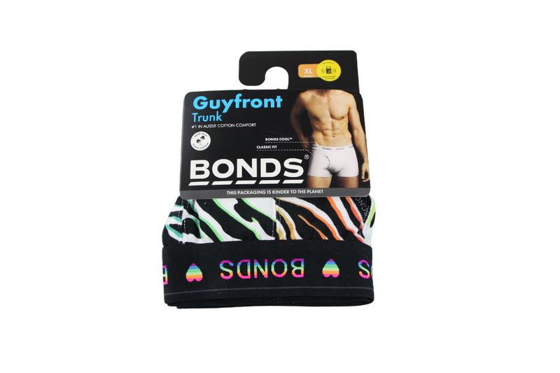 5 x Bonds Mens Guyfront Pride Trunks Underwear Undies Black Multi