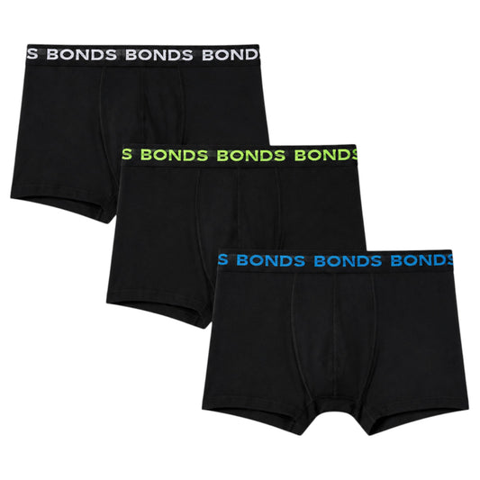 Mens Bonds Core Trunk Underwear Black