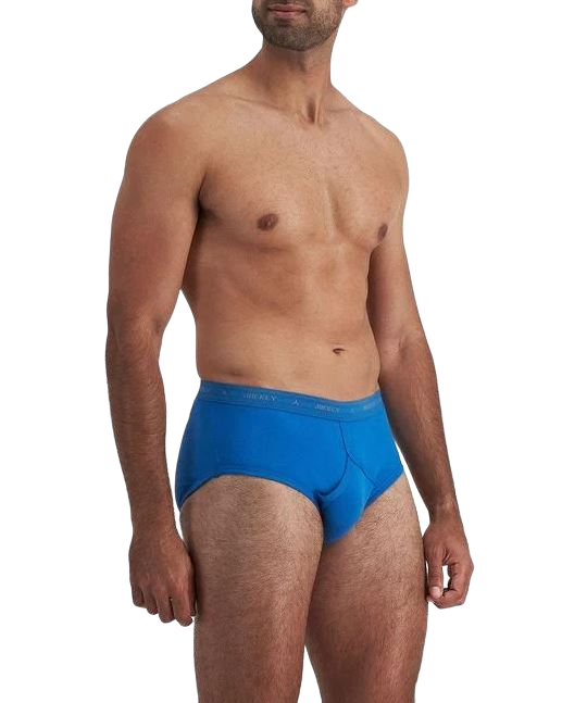 12 X Jockey Mens Hipster Y-Front Brief Underwear - Blue