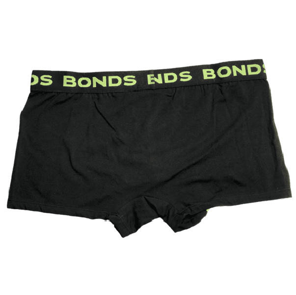 5 x Mens Bonds Core Trunk Underwear Black / Lime Mc9