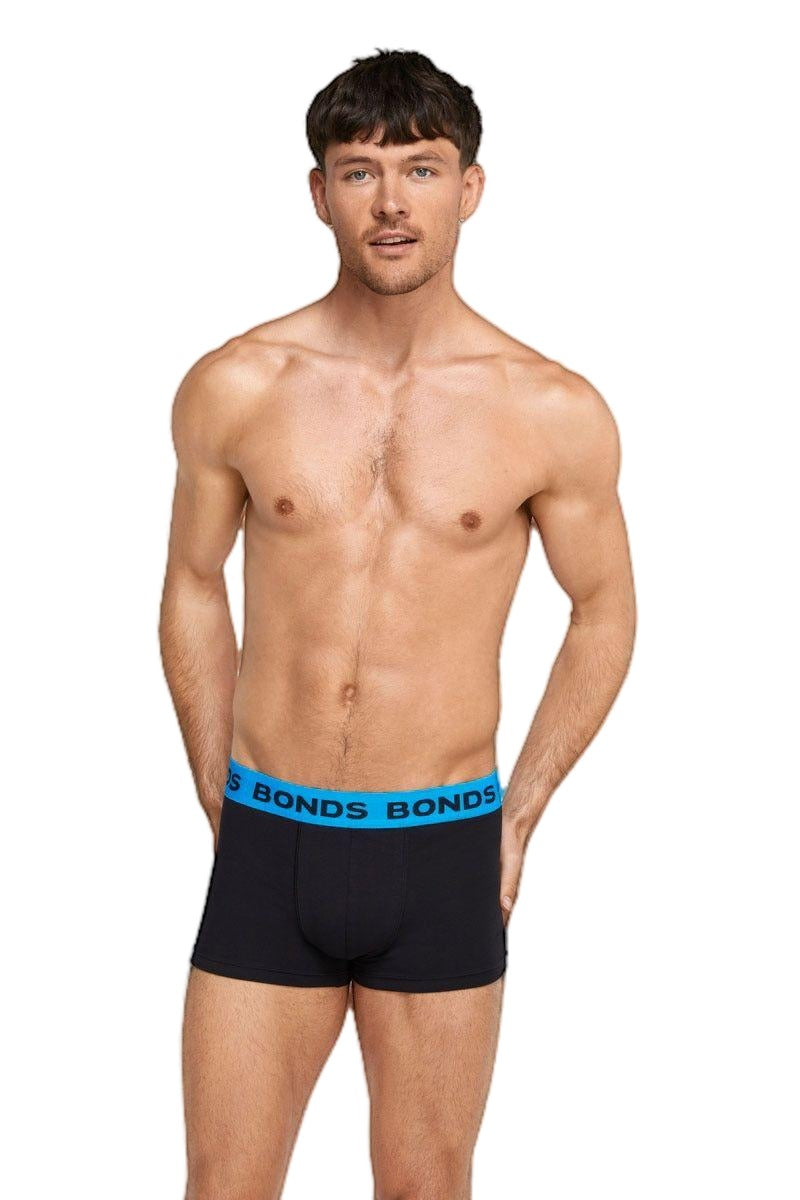 Mens Bonds Core Trunk Underwear Black / Smurfette Fxd